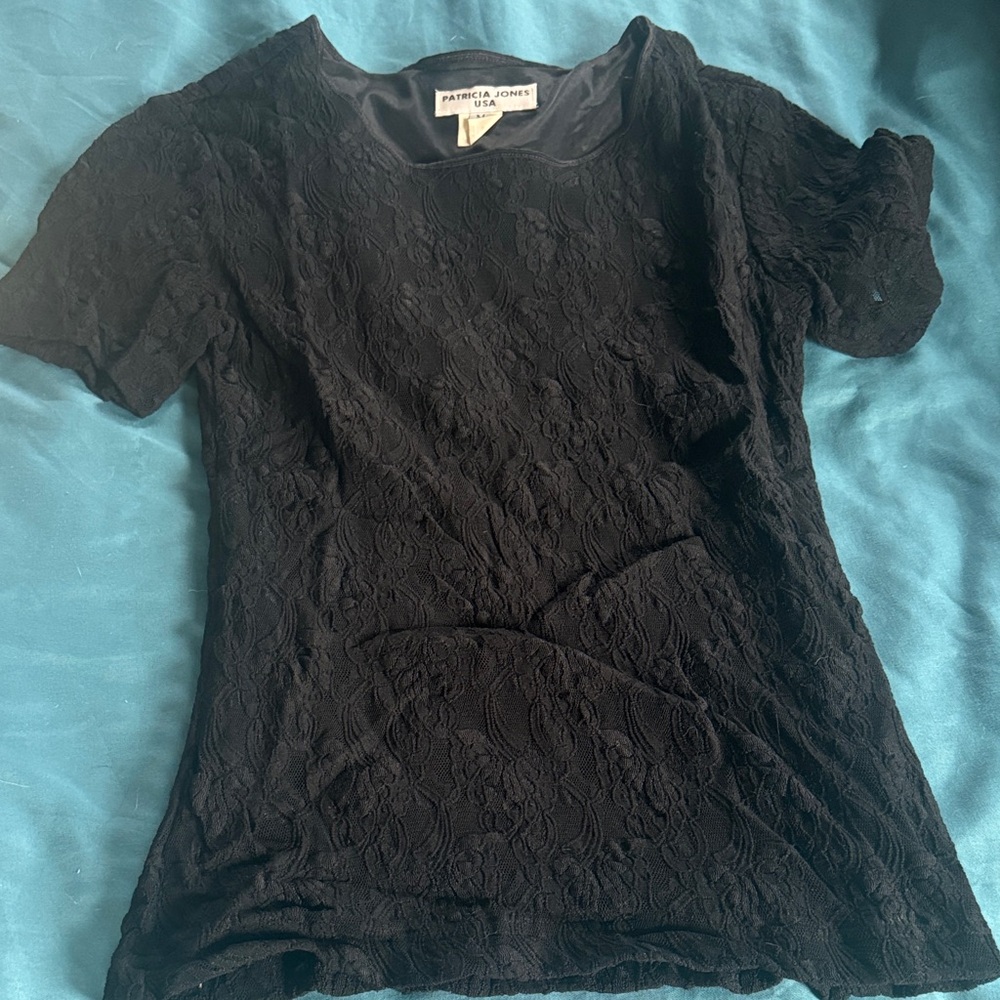 Black Lace Women Top